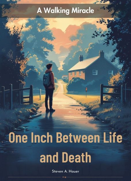 A person stands before a house, exploring themes of life and death.